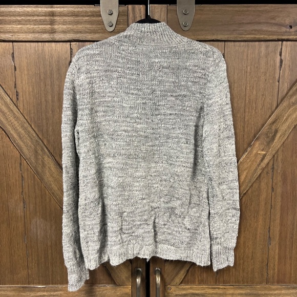 Gap Wool Alpaca Blend Moto Asymmetrical Zip Grandpacore Cardigan Gray Size M NWT - Picture 3 of 9